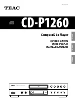 Teac CD-P1260 Owner'S Manual preview