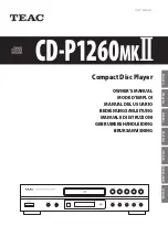 Teac CD-P1260MKII Owner'S Manual preview