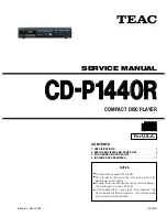 Teac CD-P1440R Service Manual preview