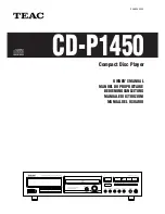 Preview for 1 page of Teac CD-P1450 Owner'S Manual