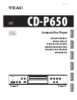 Teac CD-P650 Owner'S Manual предпросмотр