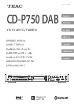 Teac CD-P750 DAB Owner'S Manual preview