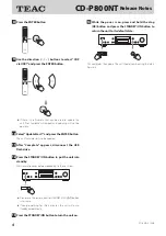 Preview for 4 page of Teac CD-P800NT Release Notes