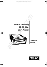 Preview for 1 page of Teac CD-RW5120i User Manual