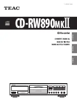 Preview for 1 page of Teac CD-RW890MKII Owner'S Manual