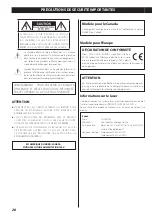 Preview for 28 page of Teac CD-RW890MKII Owner'S Manual