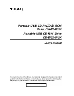 Teac CD-W224PUK User Manual preview