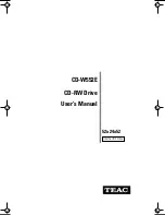 Предварительный просмотр 1 страницы Teac CD-W552E User Manual