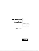 Preview for 1 page of Teac CDR56S-6XX User Manual