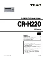 Teac CR-H220 Service Manual preview