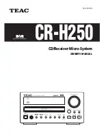 Teac CR-H250 Owner'S Manual preview