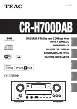 Teac CR-H700DAB Owner'S Manual preview