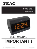 Предварительный просмотр 1 страницы Teac CRX23ABT User Manual