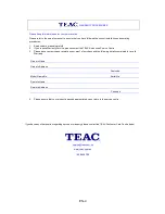 Предварительный просмотр 4 страницы Teac CRX240 User Manual