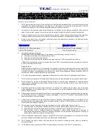 Preview for 3 page of Teac CRX313i User Manual