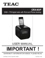 Teac CRX45iP User Manual preview