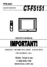 Preview for 1 page of Teac CT-F5151 Owner'S Manual