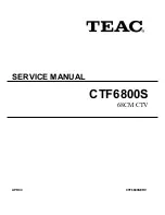 Предварительный просмотр 1 страницы Teac CT-F6800S Service Manual