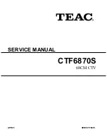 Предварительный просмотр 1 страницы Teac CT-F6870S Service Manual