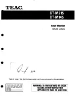 Teac CT-M215 Service Manual preview