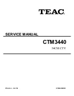 Предварительный просмотр 1 страницы Teac CT-M3440 Service Manual