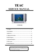 Preview for 1 page of Teac CT-M5110H Service Manual