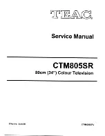 Предварительный просмотр 1 страницы Teac CT-M805SR Service Manual