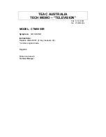 Предварительный просмотр 3 страницы Teac CT-M805SR Service Manual