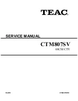 Preview for 1 page of Teac CT-M807-SV Service Manual