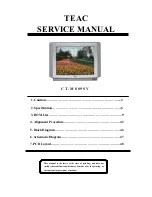 Teac CT-M809SV Service Manual preview