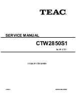 Preview for 1 page of Teac CT-W2850S1 Service Manual