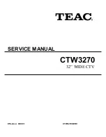 Предварительный просмотр 1 страницы Teac CT-W3270 Service Manual