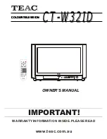 Teac CT-W32ID Owner'S Manual preview