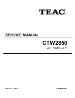 Teac CTW2850 Service Manual preview