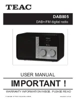 Preview for 1 page of Teac DAB805 User Manual