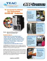 Preview for 1 page of Teac DiscSprinter Specifications