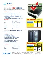 Предварительный просмотр 1 страницы Teac DK-5000S Specification Sheet