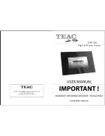 Teac DPF100 User Manual preview