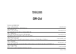 Preview for 88 page of Teac DR-2d Owner'S Manual