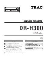 Teac DR-H300 Service Manual preview