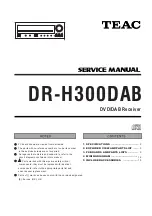 Teac DR-H300DAB Service Manual предпросмотр