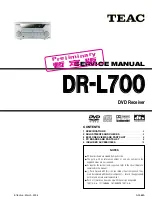 Предварительный просмотр 1 страницы Teac DR-L700 Service Manual