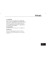 Предварительный просмотр 36 страницы Teac DV-2170 Owner'S Manual