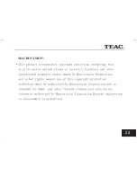 Предварительный просмотр 52 страницы Teac DV-2170 Owner'S Manual