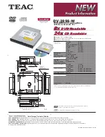 Preview for 1 page of Teac DV-28SS-W Specifications