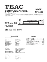 Предварительный просмотр 1 страницы Teac DV-3000 Service Manual