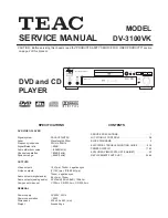 Teac DV-3100VK Service Manual предпросмотр