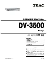 Teac DV-3500 Service Manual предпросмотр