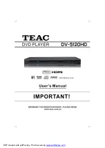 Предварительный просмотр 1 страницы Teac DV-5120HD User Manual