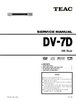 Teac DV-7D Service Manual preview